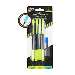 Набор автоматических карандашей с грифелями, 4 шт.
